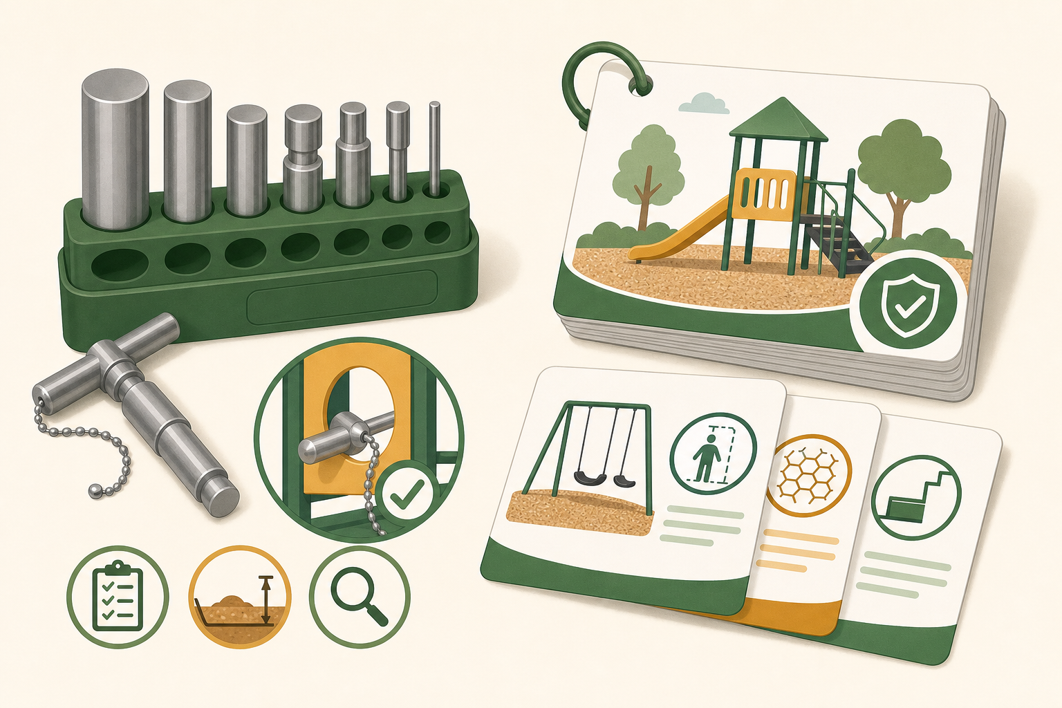 Illustration of CPSI entrapment tools and flashcards